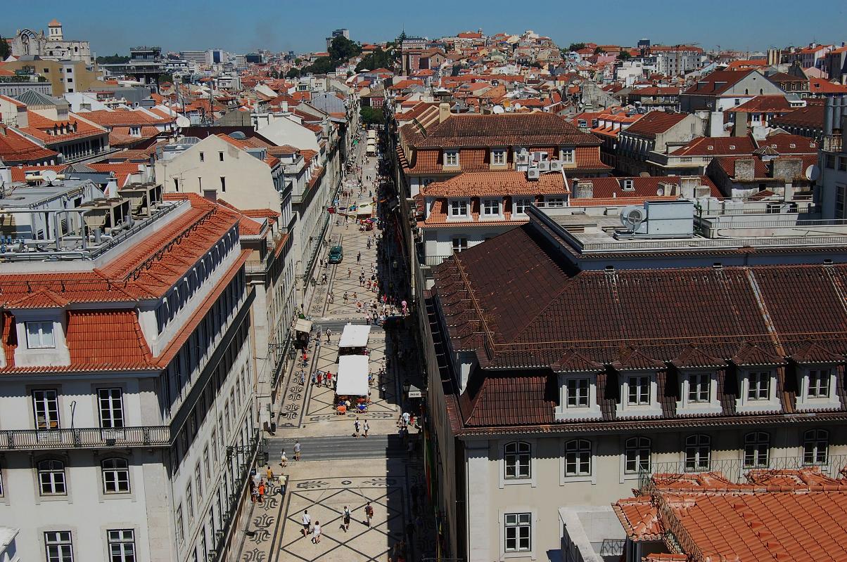 le apvement si aprticulier du cnetre historique de Lisbonne