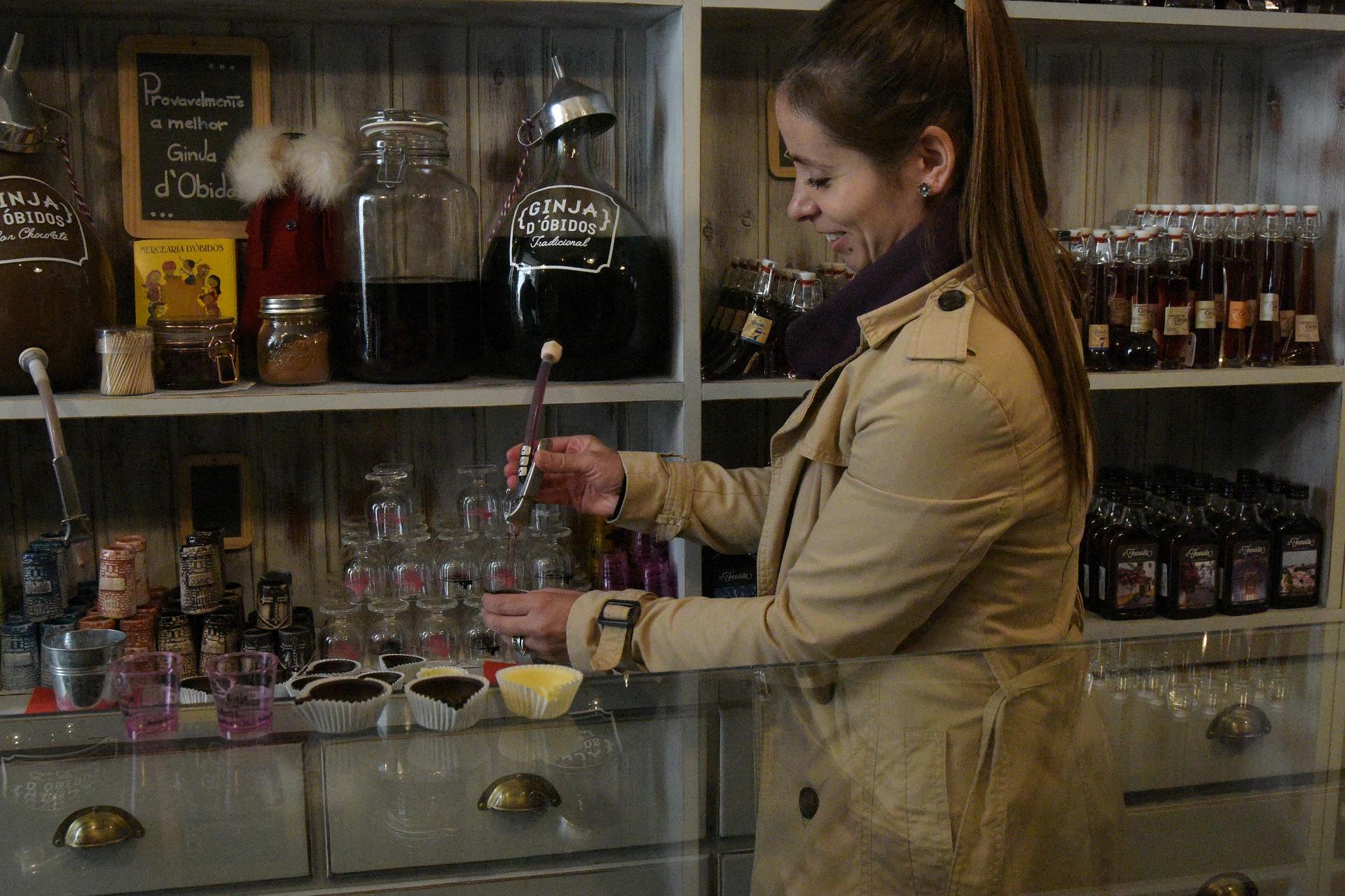 spécialité de ginja à Óbidos