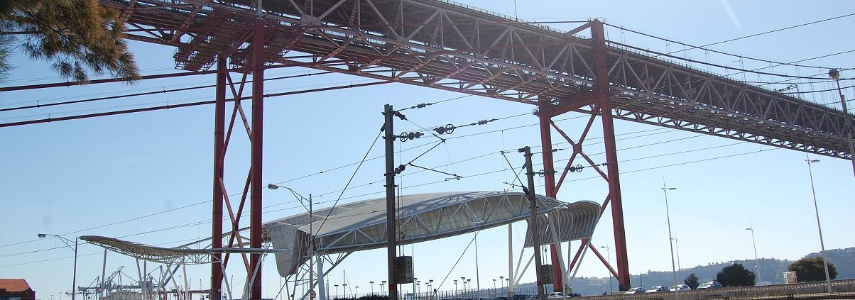 nice view from the top of the 25 april bridge in Lisbon