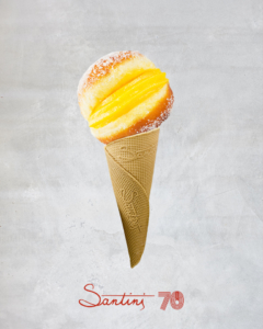 un gãteau typique de splages au Portugal en version glace
