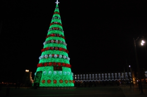 Arbre de noël sur Terreiro do Paço à Lisbonne